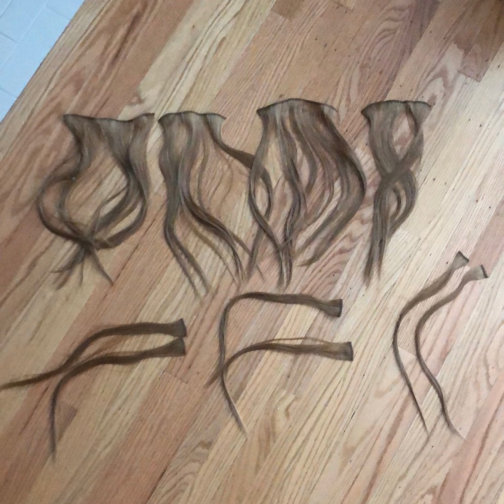 Lt brown/dark blonde hair extensions